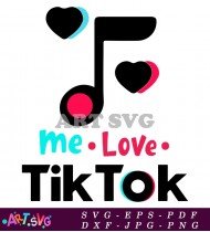 TikTok Me Love Musical Note SVG