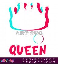 Queen Symbol with Tiktok Circles Logo SVG 1