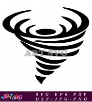 Tornado Symbol Clip Art Design Black And White SVG