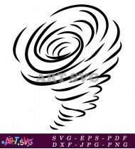 Tornado Symbol Graphic Black And White SVG