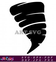 Tornado silhouette design vector illustration black white SVG 6