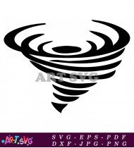 Black And White Tornado With Spirals SVG 2