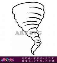 Black And White Tornado Illustration Vector SVG 2