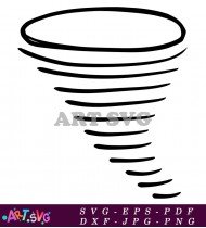 Black And White Tornado Clipart Design SVG 4