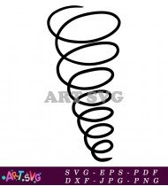 Tornado Spiral Design Black And White Vector Illustration SVG