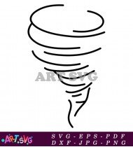 Tornado Symbol Black And White Vector Illustration SVG