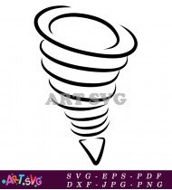 Black And White Tornado Illustration Clip Art SVG 4