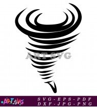 Black And White Tornado Illustration Clip Art SVG 5