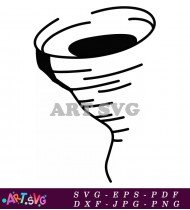 Black And White Tornado Illustration Clip Art SVG 7