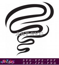 Simple Black And White Tornado Illustration SVG 8