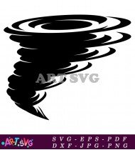 Tornado Silhouette Clipart For Design SVG