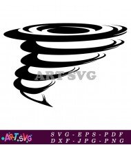 Black Tornado Clip Art Silhouette Vector SVG