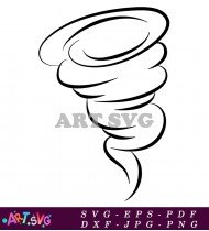 Simple Tornado Clipart For Printing SVG