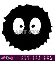 Cute Cartoon Totoro Big Black Fluffy Eyes SVG