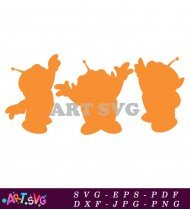 Toy Story Alien Trio Silhouette Clip Art SVG