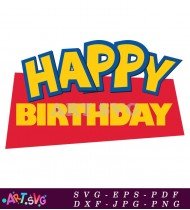 Happy Birthday Toy Story Design SVG