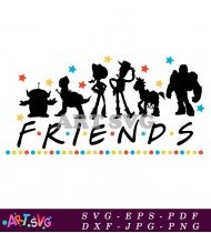 Silhouette Toy Story Friends Character Clip Art Design SVG 1