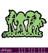 Toy Story Squad Goals Silhouette Green Design SVG