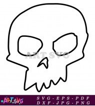 Toy Story Skull Black and White SVG 1