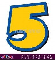 Yellow Number Five Toy Story Birthday Party SVG 1