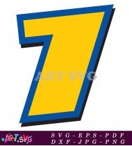 Yellow Number Seven Toy Story Birthday SVG