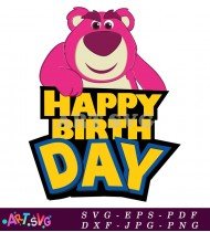 Happy Birthday Bear Toy Story Character SVG 1