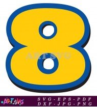 Yellow Number Eight Toy Story Birthday SVG 1