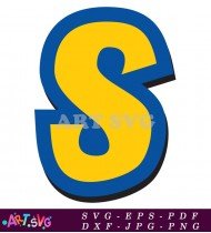 Coloring Page Letter S Bold Outline Yellow SVG