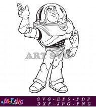 Coloring Page Buzz Lightyear Space Ranger Outline SVG