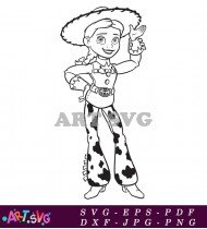 Toy Story Jessie Cowboy Boot Coloring Page SVG