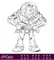 Toy Story Buzz Lightyear Space Ranger Helmet Coloring Page SVG