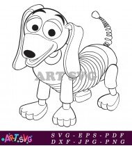 Toy Story Slinky Dog Coloring Page SVG