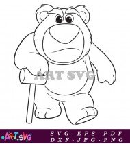 Toy Story Teddy Bear Lotso Coloring Page SVG