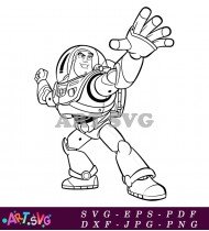 Toy Story Buzz Lightyear Spacesuit Coloring Page SVG