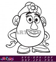 Toy Story Mrs Potato Head Coloring Page SVG