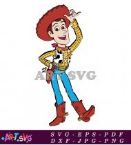 Toy Story Woody Cowboy Boot Coloring Page SVG