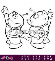 Alien From Toy Story Coloring Page Printable SVG 2