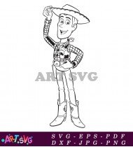 Toy Story Woody Coloring Page Printable SVG 2