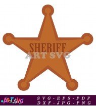 Toy Story Sheriff Star Coloring Page Printable SVG