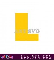 Letter L Yellow White Background Clip Art Vector SVG