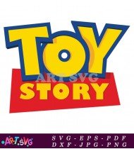 Toy Story Logo Yellow White Background Vector SVG