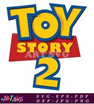 Toy Story 2 Movie Logo Yellow White Background SVG