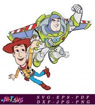 Toy Story Woody & Buzz Cartoon Clip Art SVG