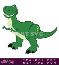 Rex Dinosaur Toy Story Character Green Cartoon SVG