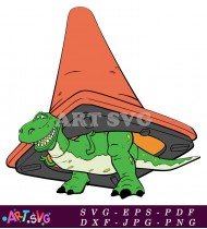 Rex Dinosaur Toy Story Character In Cone SVG