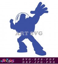 Toy Story Buzz Lightyear Silhouette Blue SVG