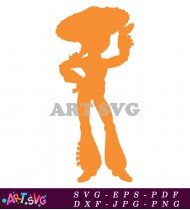 Toy Story Buzz Lightyear Silhouette Orange SVG 2