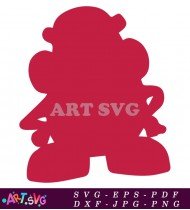 Toy Story Character Red Silhouette Outline Simple SVG 1