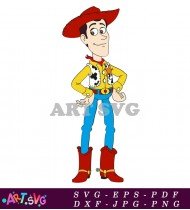 Black and White Toy Story Woody Design SVG