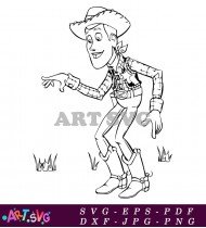 Woody From Toy Story Cartoon T-Shirt Design SVG 2